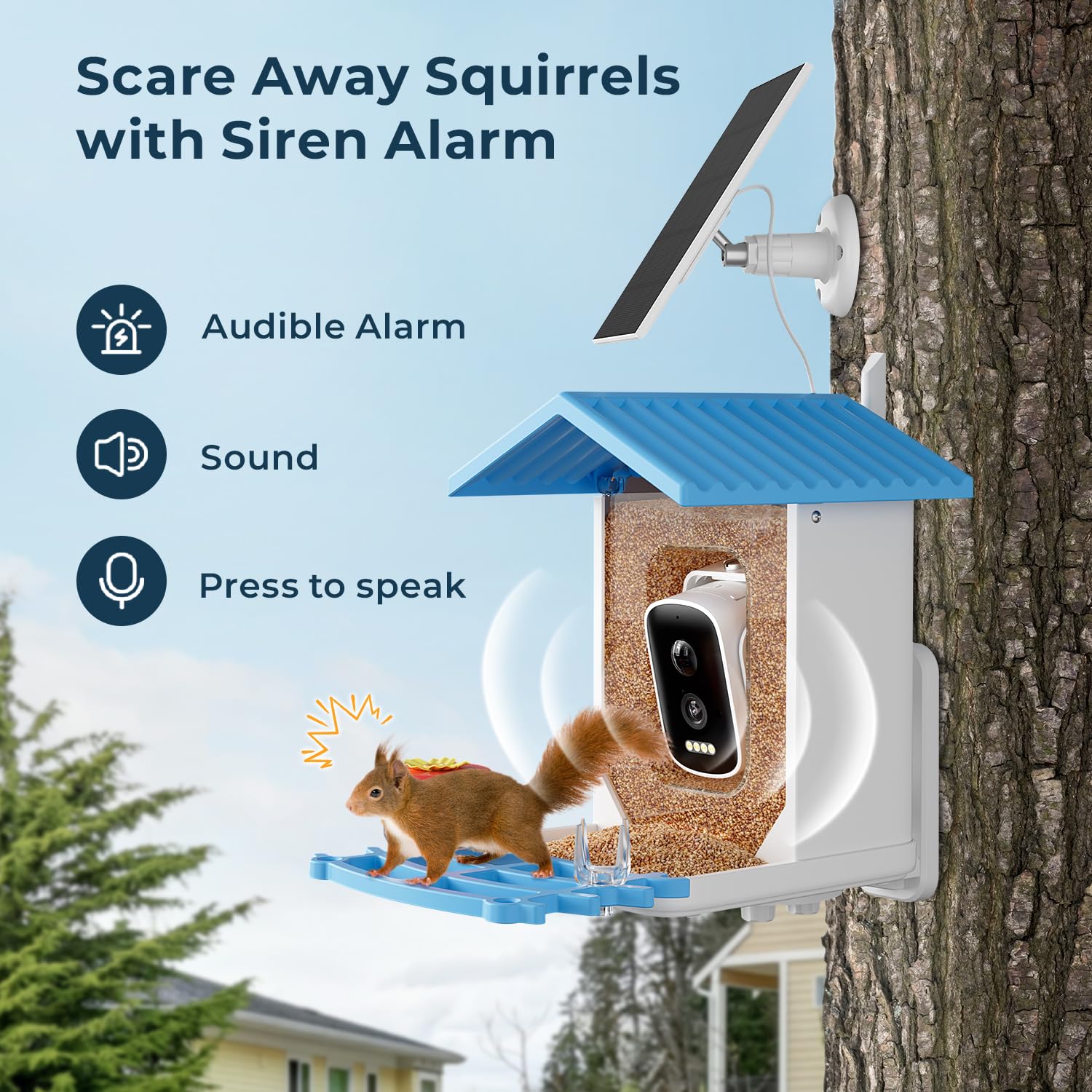 WESTHEY Bird Feeder dual storage and live streaming accessible anytime