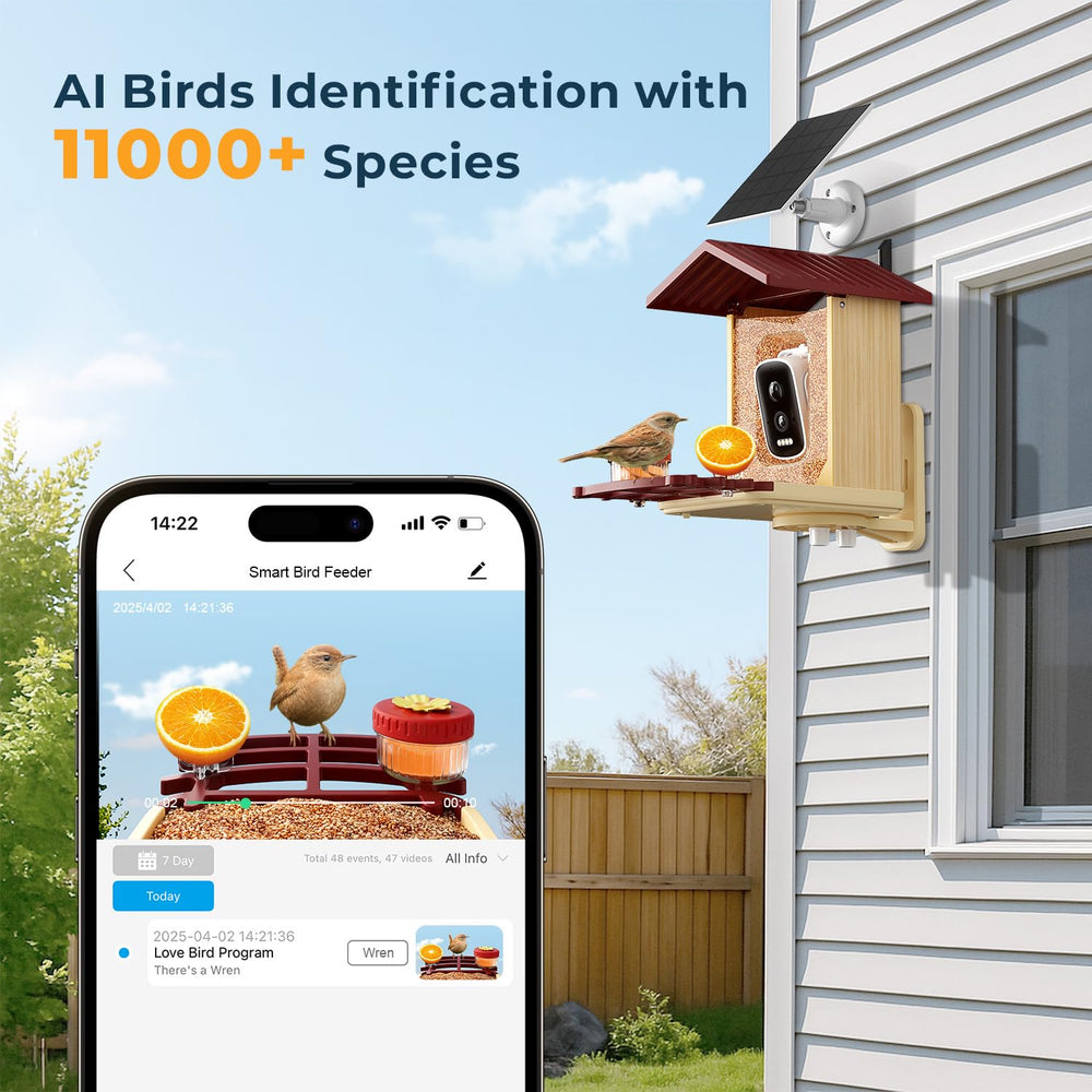 WESTHEY Bird Feeder IP66 waterproof outdoor setup view for reliable all-season use