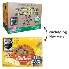 Wet Noses Organic Crunchy Dog Treats peanut-butter-molasses irresistible flavor for training treats
