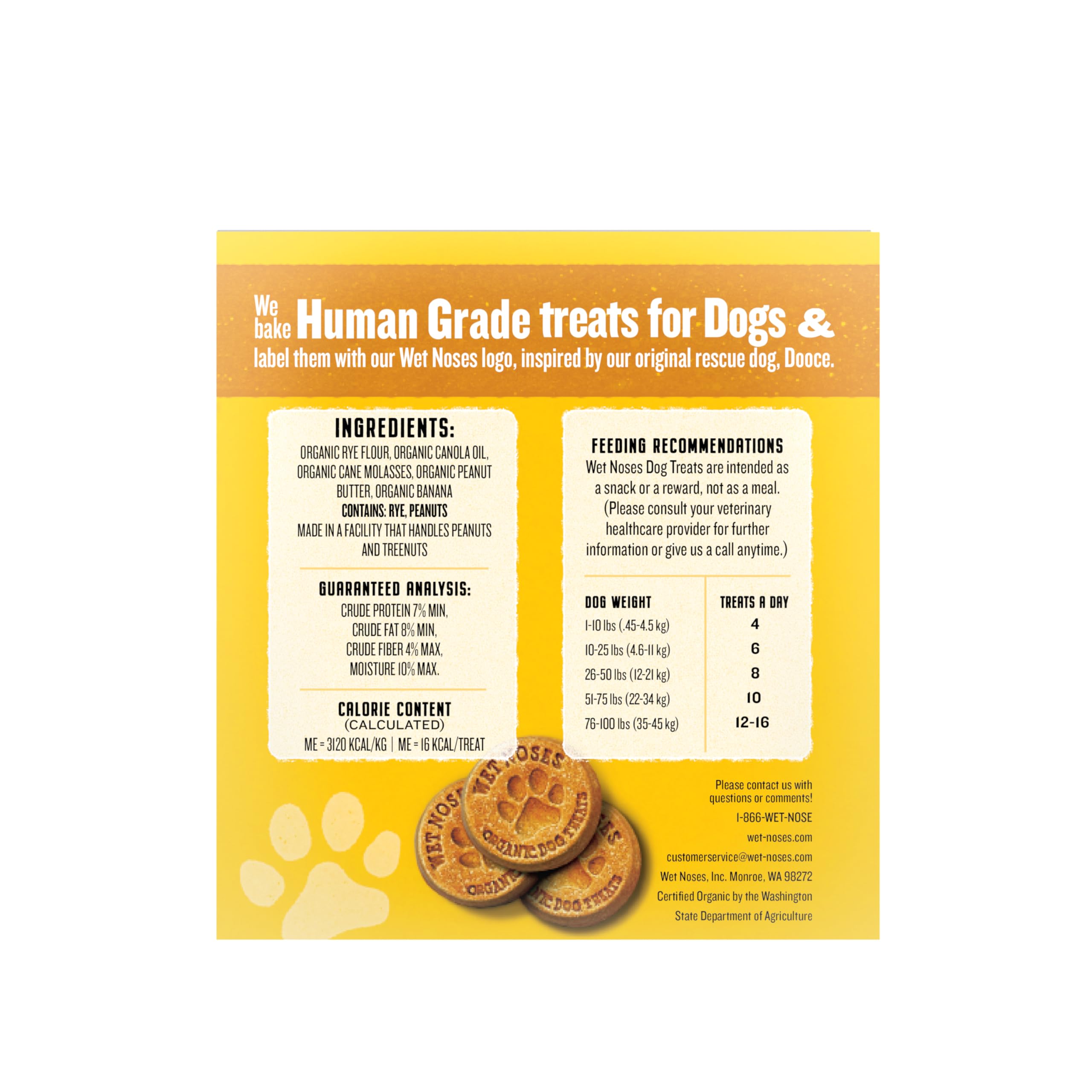 Wet Noses Organic Crunchy Dog Treats pumpkin-quinoa grain-free nutrition for healthy snacking