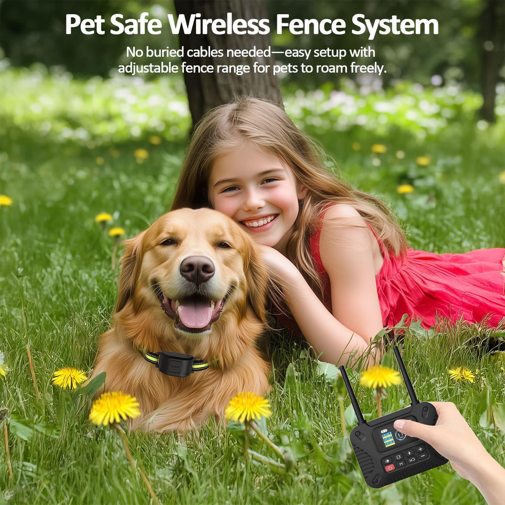 WEUYUY remote training supports up to 3 dogs on LCD panel.