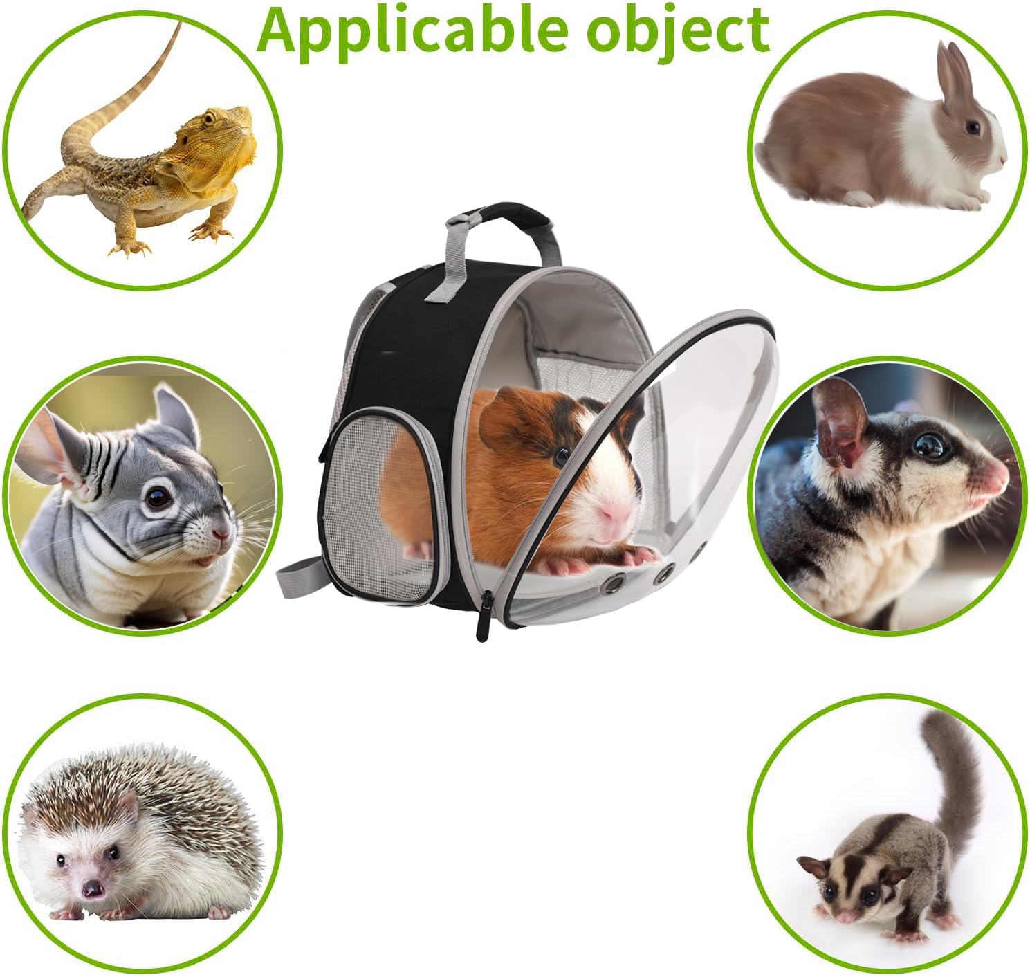 WEVONIGU Bearded Dragon Backpack Carrier breathable materials for air flow