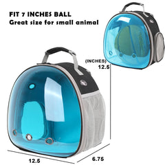 WEVONIGU Bearded Dragon Travel Backpack side-access window for easy in-and-out and playtime.