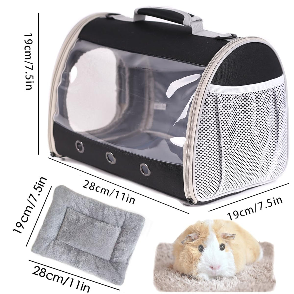 WEVONIGU travel carrier clear bubble window close-up highlighting visibility.