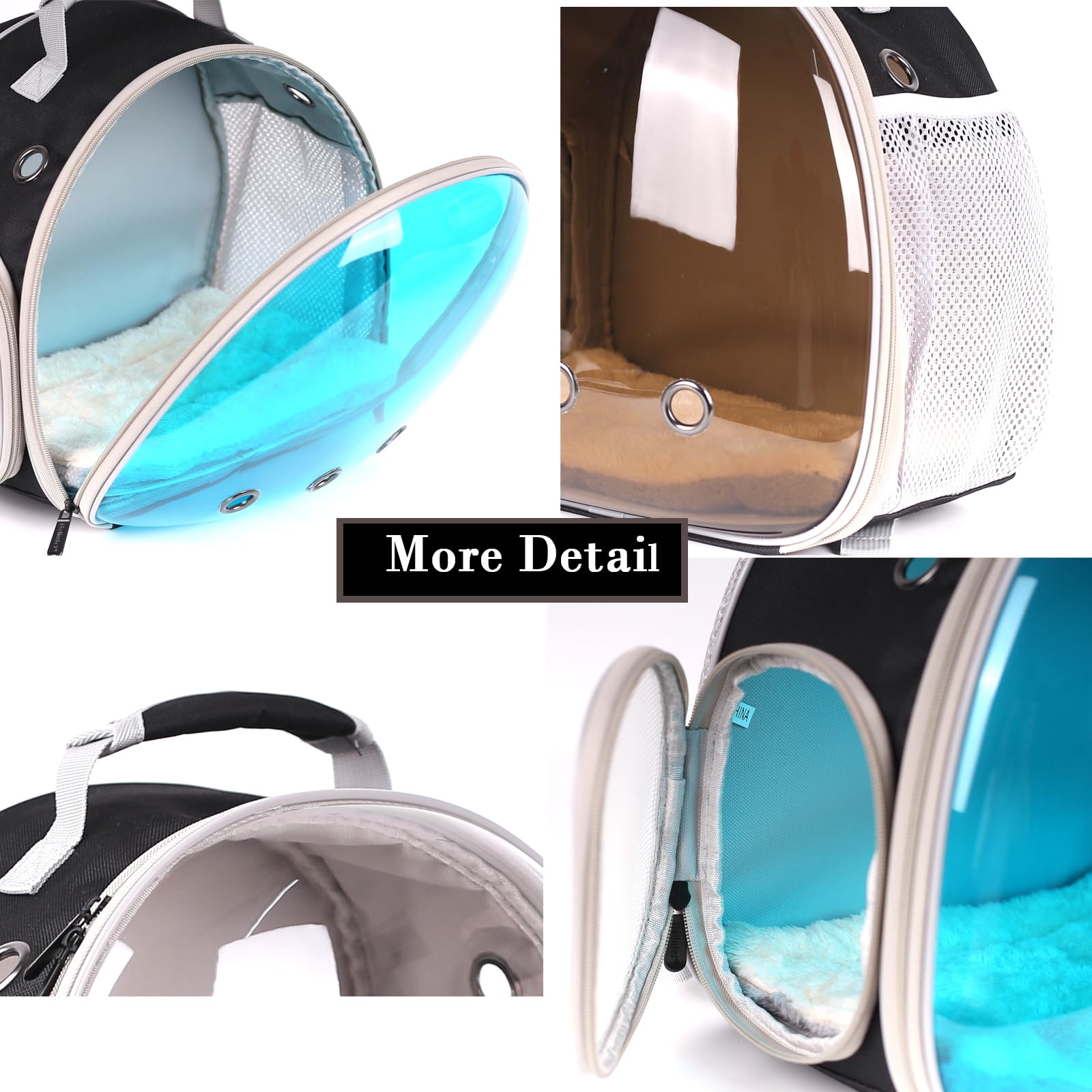 WEVONIGU dimension 12l-10w-10h shows generous space for active small pets.