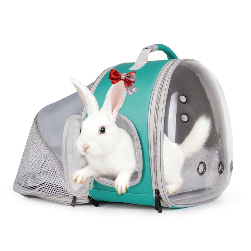 WEVONIGU expandable bunny backpack expansion area adds roomy space for larger small pets