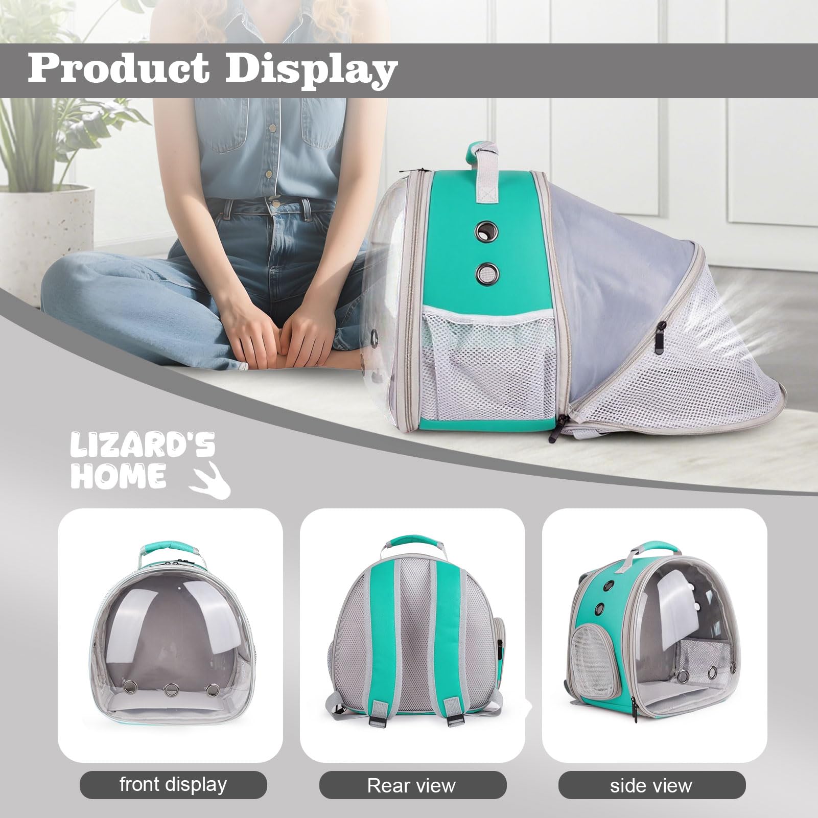 WEVONIGU expandable bunny backpack durable 600D oxford shell keeps belongings secure