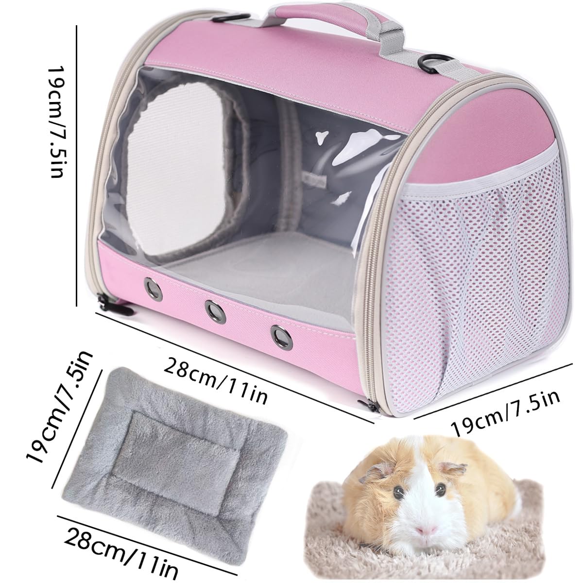 WEVONIGU guinea pig backpack with shoulder strap for hands-free trips