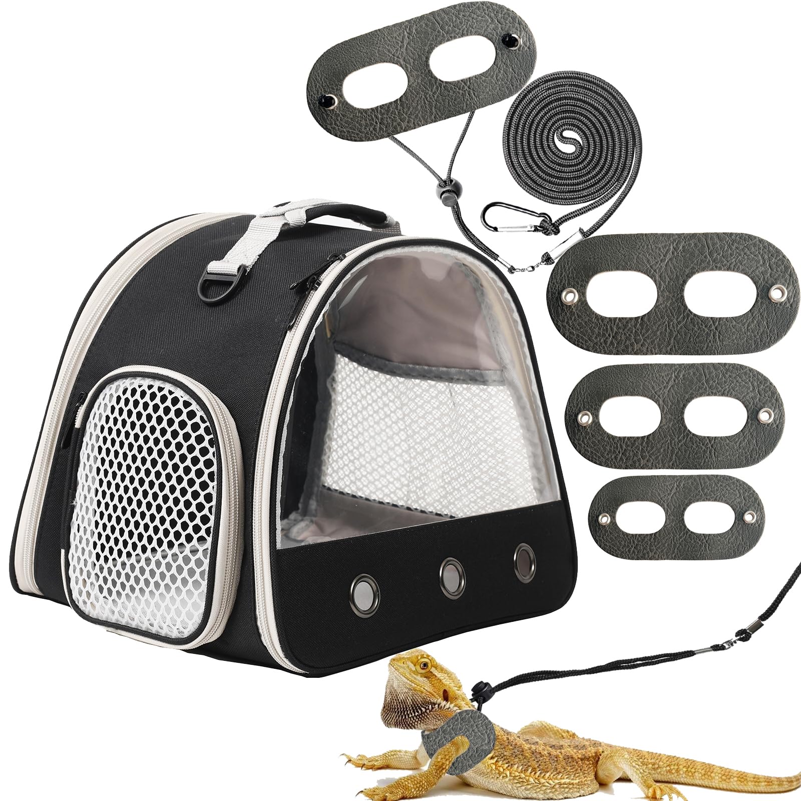WEVONIGU leopard-gecko-portable-carrier compact travel solution for small pets