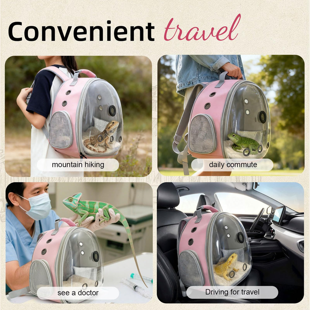 WEVONIGU pink carrier with plush padding for pet comfort.