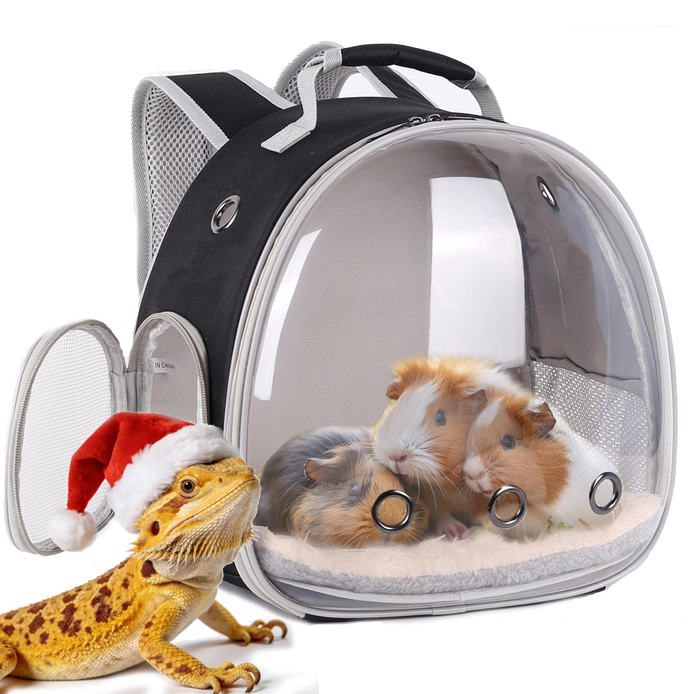 WEVONIGU portable travel pet backpack with roomy interior for small pets.