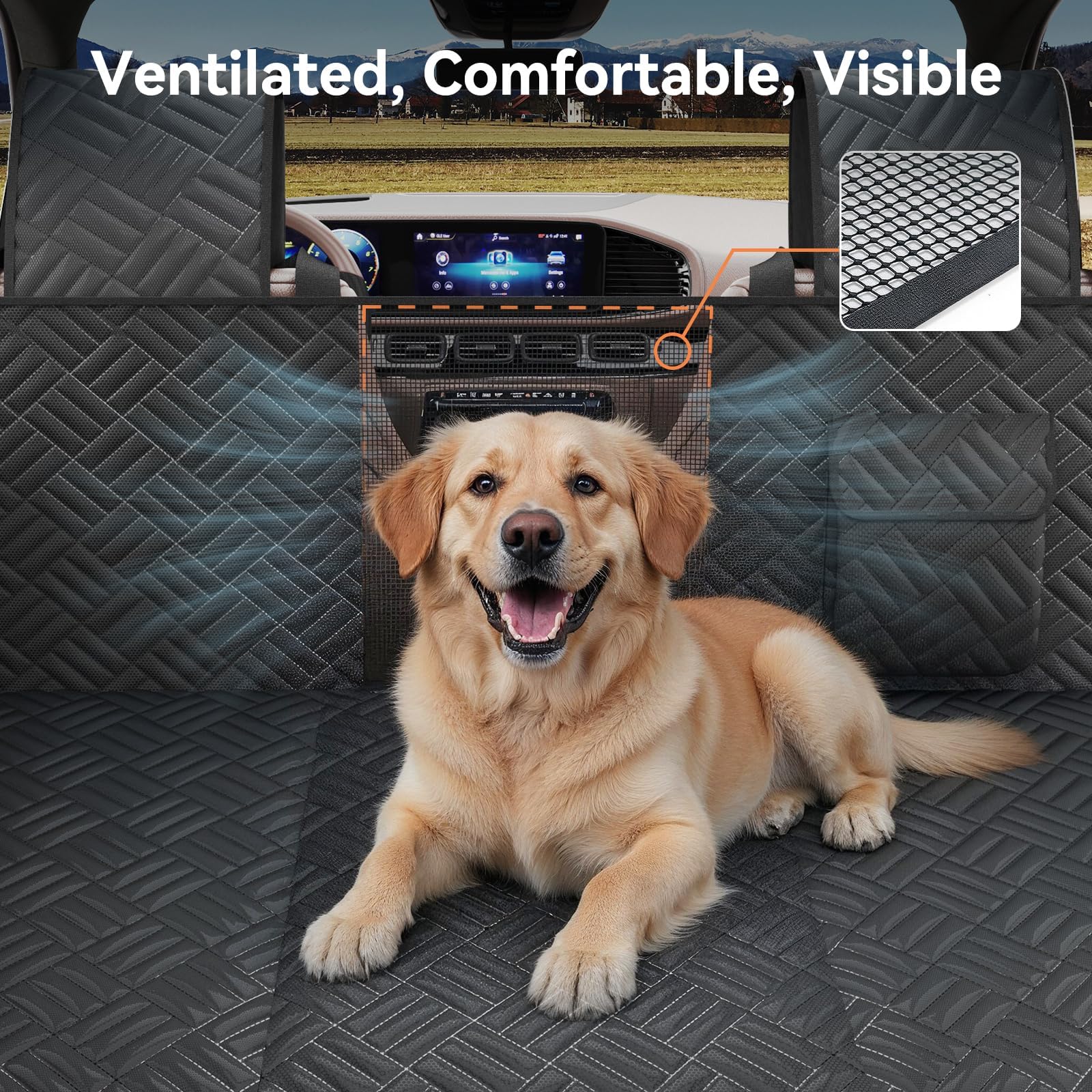 Wexyldra breathable mesh center enhances visibility and pet monitoring.