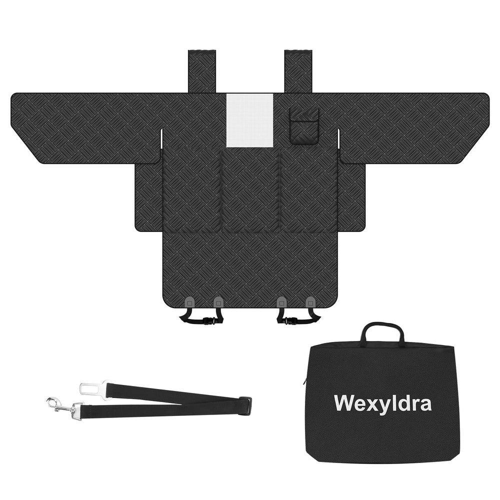 Wexyldra travel-ready cover supports safe, comfortable car journeys for dogs.