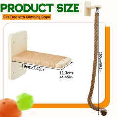 Weysat cat tree climbing rope keeps cats active and engaged during play.