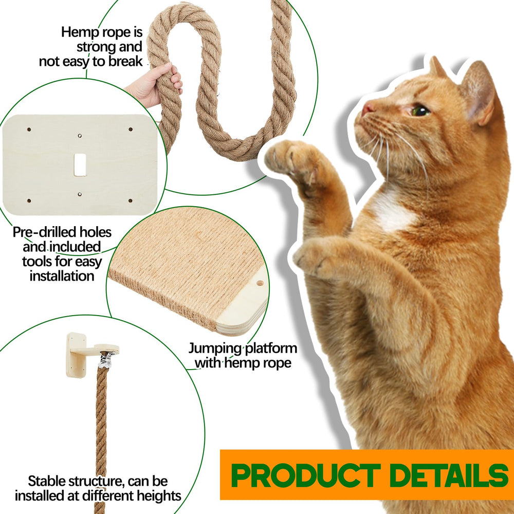 Weysat cat tree jumping platform supports playful leaps and rest between climbs.