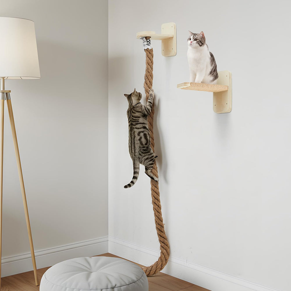 Weysat cat tree wall steps offer secure perches for climbing and rest.