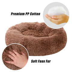 WgoogW donut bed with raised bolster for head and neck support.