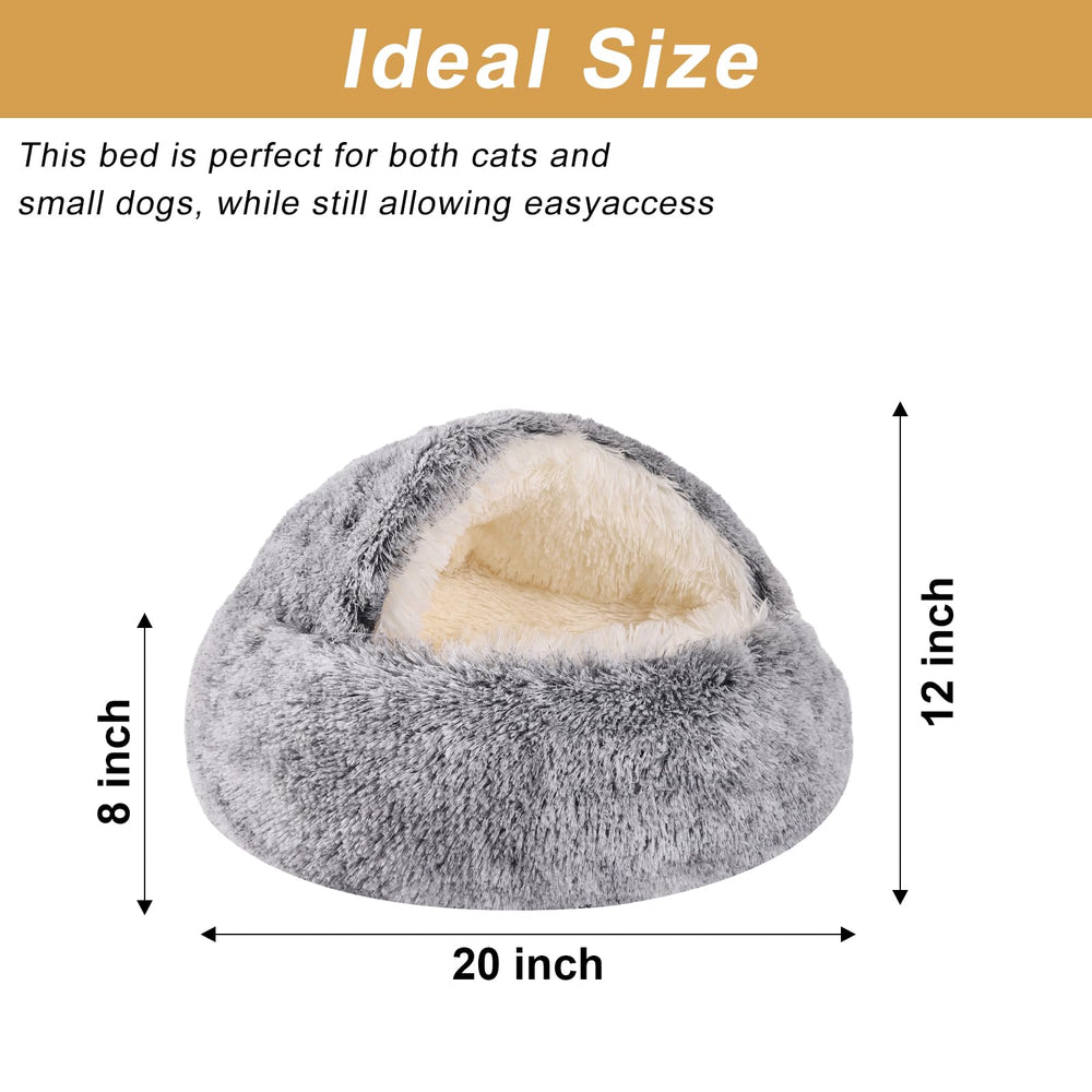WgoogW hooded dog bed machine-washable, easy cleanup after play.