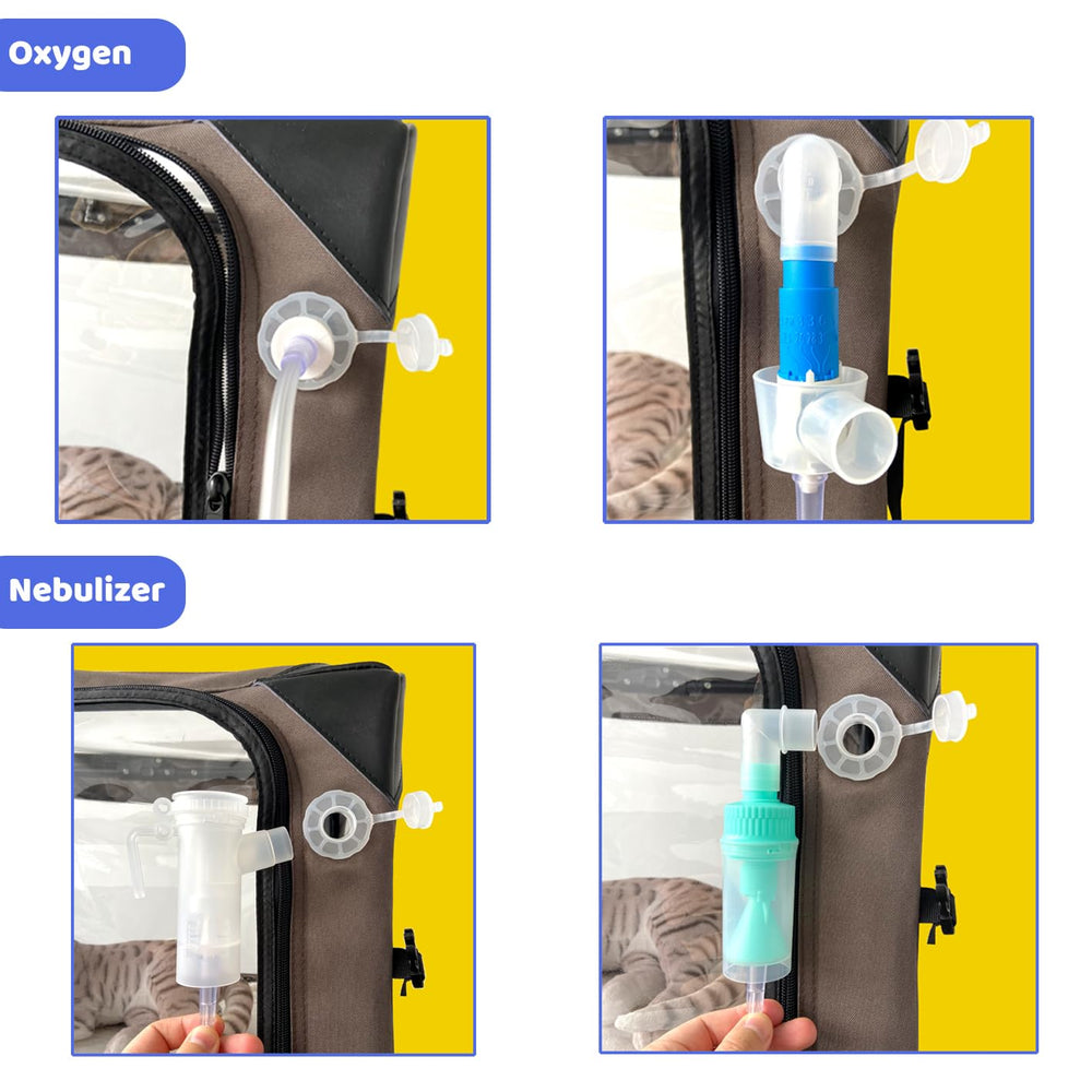 WhaleSing Pet Oxygen Cage features two handles for portability.