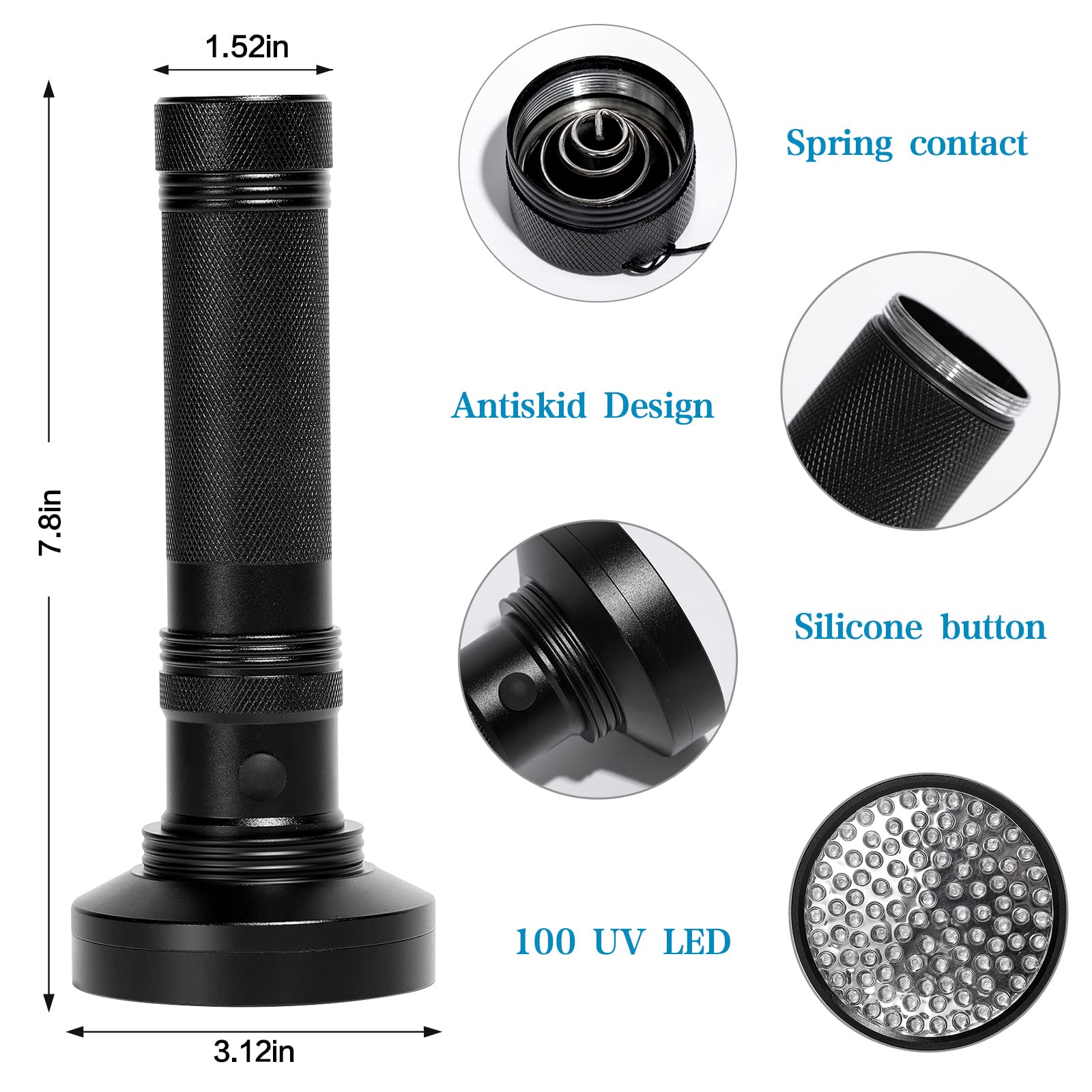 Whaply Black Light Flashlight detects carpet stains for proactive cleaning