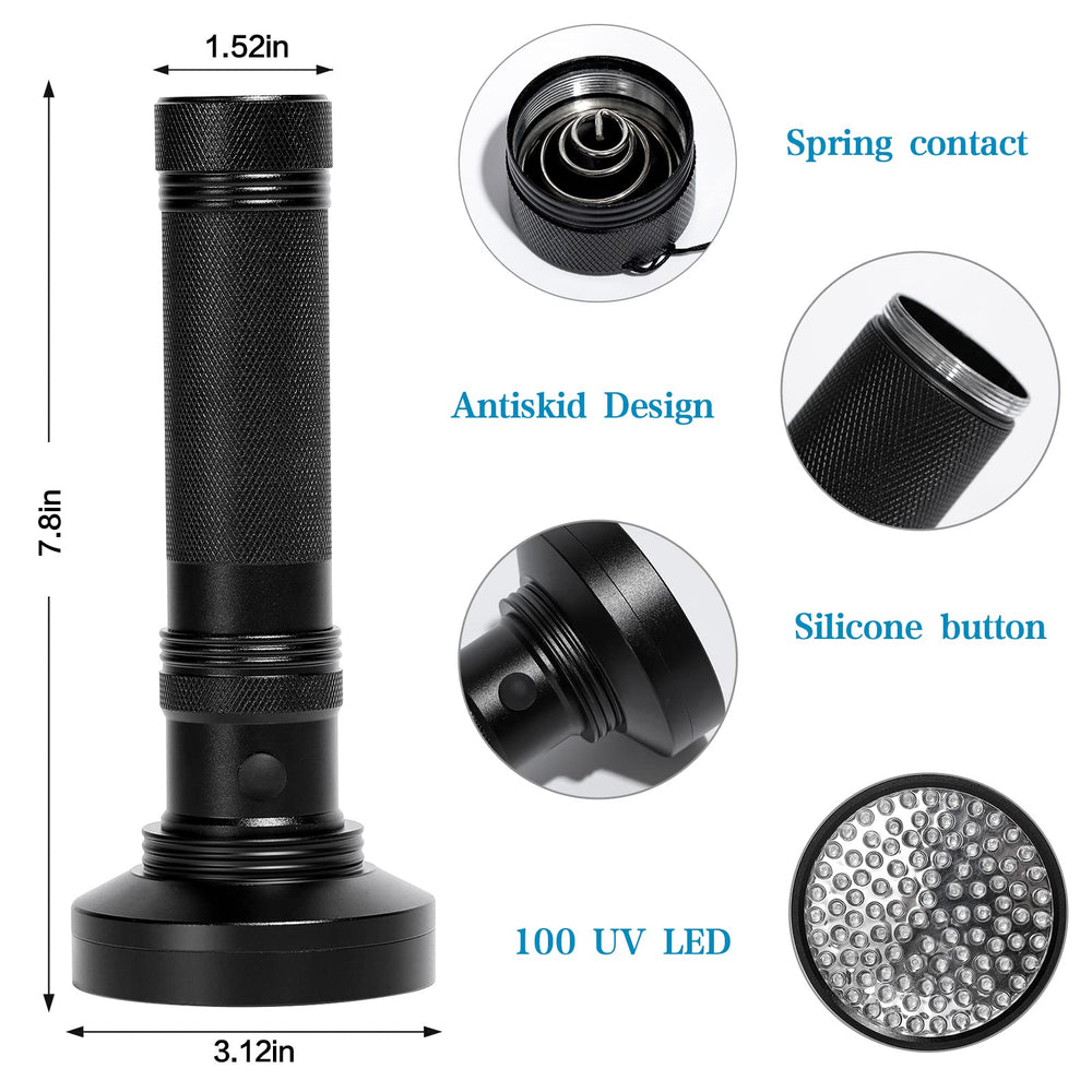 Whaply Black Light Flashlight detects carpet stains for proactive cleaning