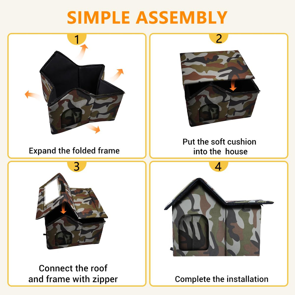 WHDPETS spacious interior accommodates multiple cats or small dogs.