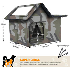 WHDPETS weatherproof fabric and EVA insulation keep the shelter dry and cozy.
