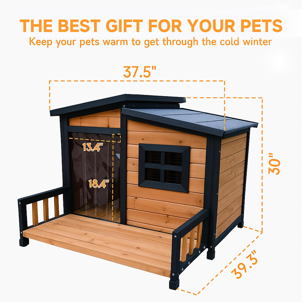 WHEGETED dog house assembly guide highlights quick setup and sturdy construction
