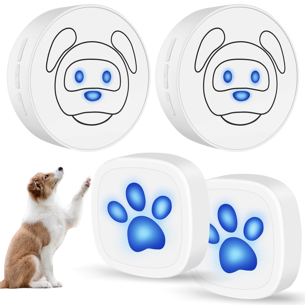 Whimsii dog doorbell white front view for convenient outdoor access.