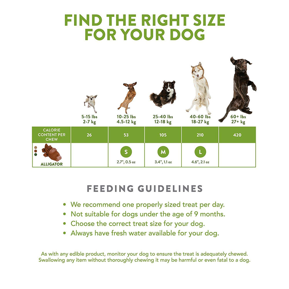 Whimzees Alligator Chews 2-count bundle option displayed for convenient multi-pack.
