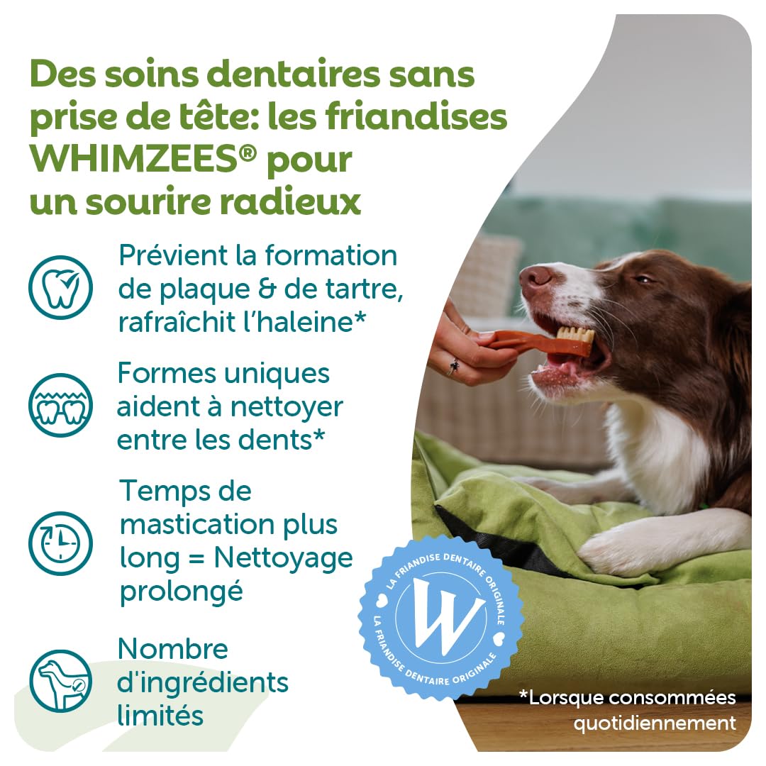 Whimzees crocodile shape chew close-up grooves for cleaning
