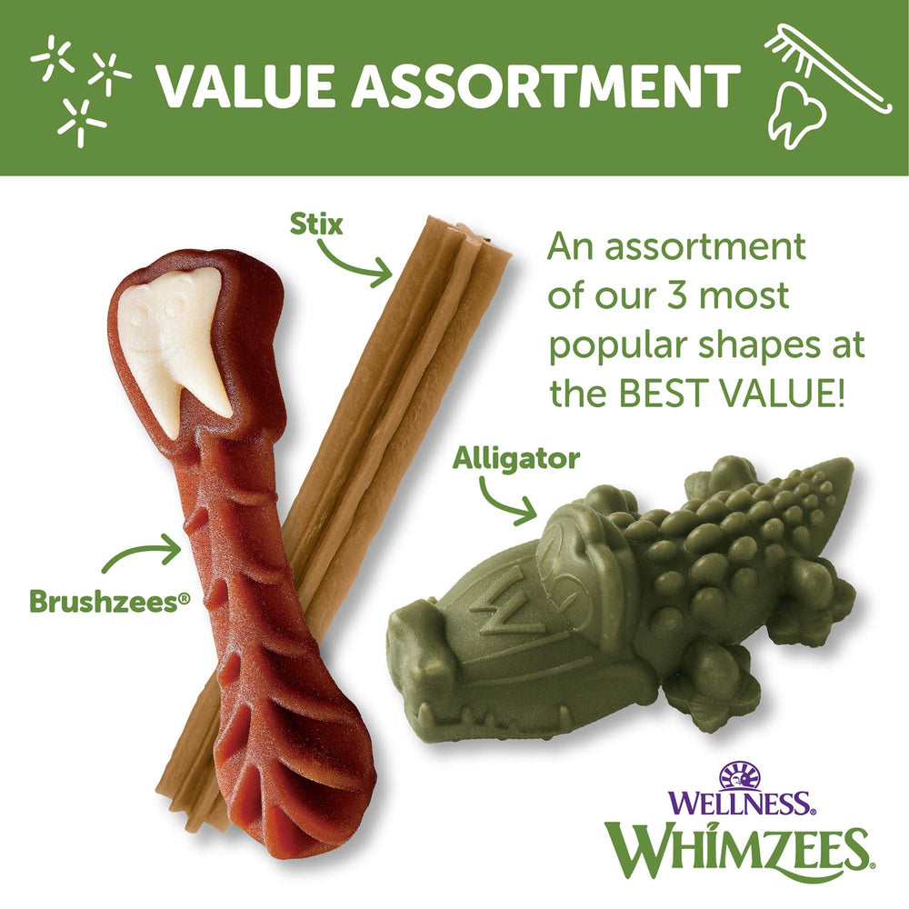 Whimzees medium dental chews texture closeup shows engaging chew time.