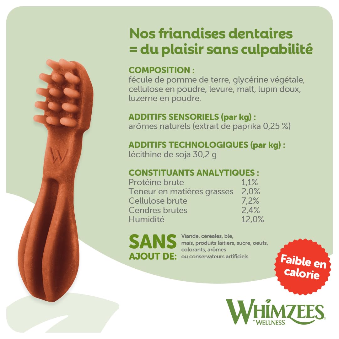 Whimzees natural dyes paprika extract and alfalfa extract highlight ingredients