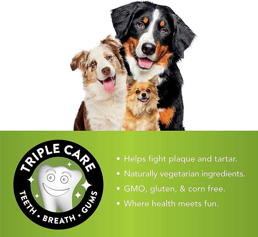 Whimzees Stix chew for fresher breath potential during routine care.