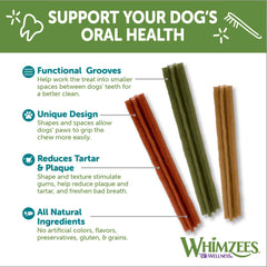 Whimzees Stix X-Large dog chewing action showing dog engagement