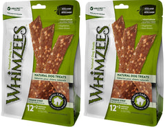 Whimzees Veggie Strip dog chew promotes fresh breath and tartar control.