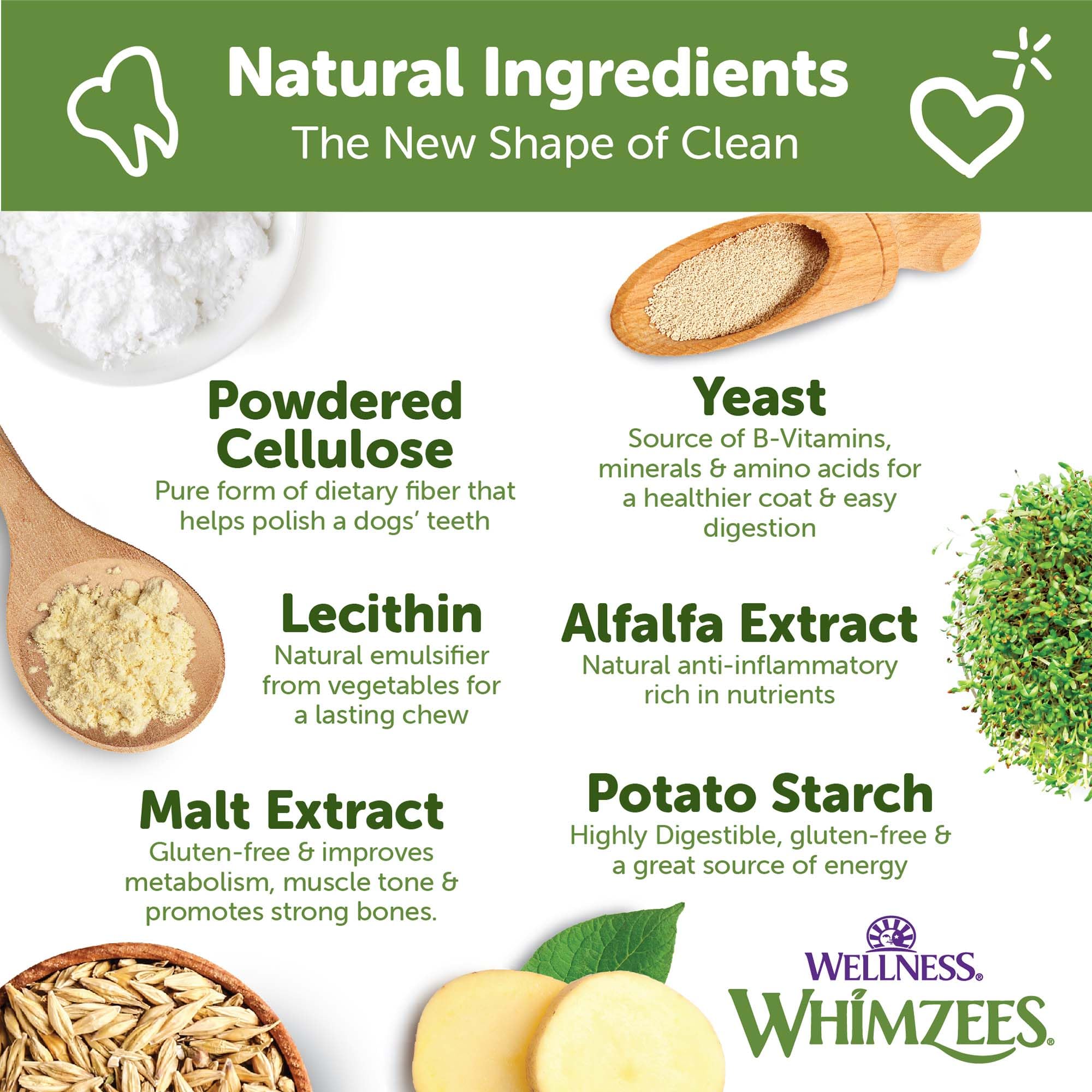Whimzees Wellness breath freshness shot; helps freshen dog's breath.