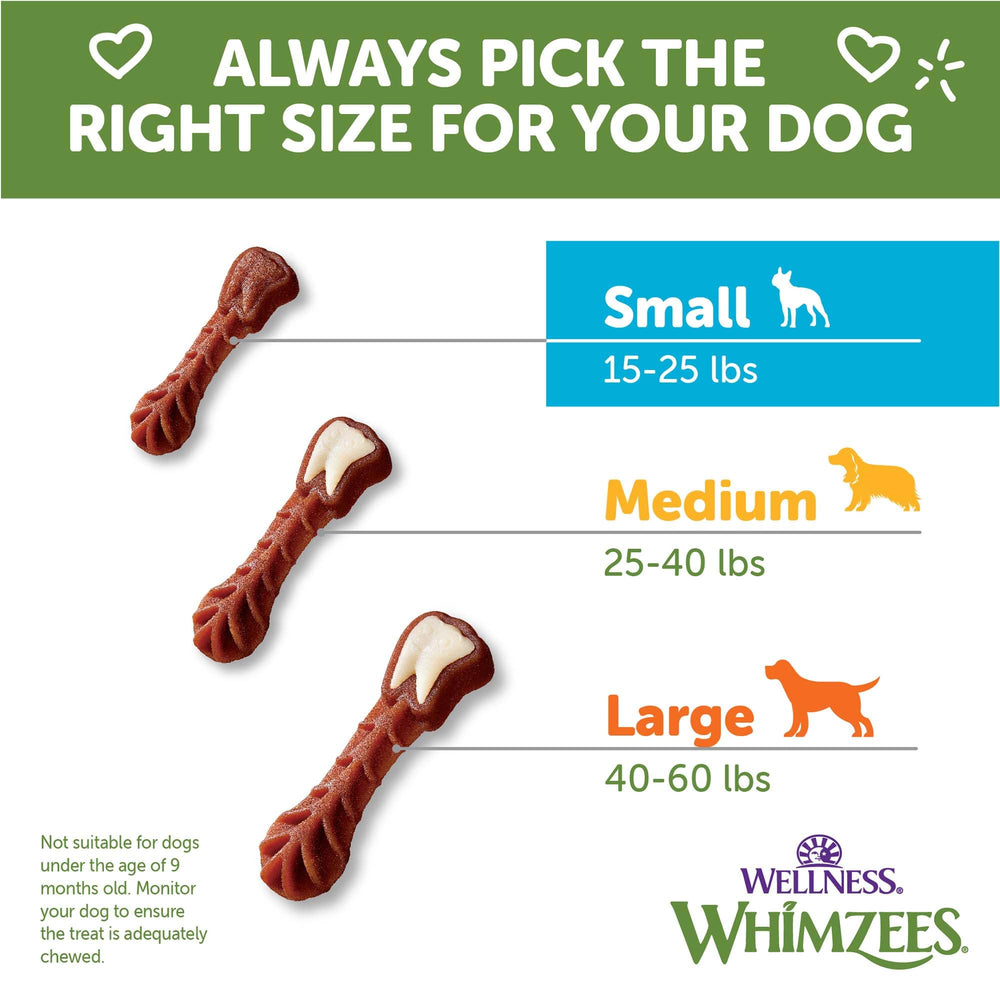 Whimzees Wellness daily dental chew use; simple routine supports oral care.