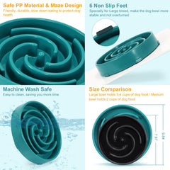 WHIPPY dishwasher-safe puzzle bowl makes cleanup quick between meals.