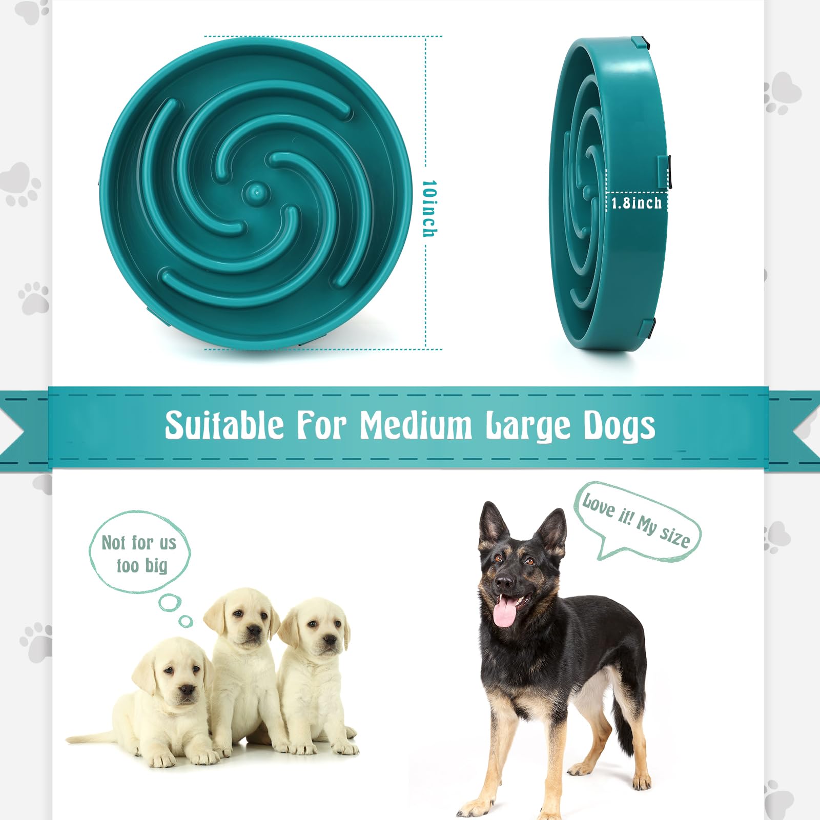 WHIPPY large-capacity bowl holds up to three cups for balanced portions.