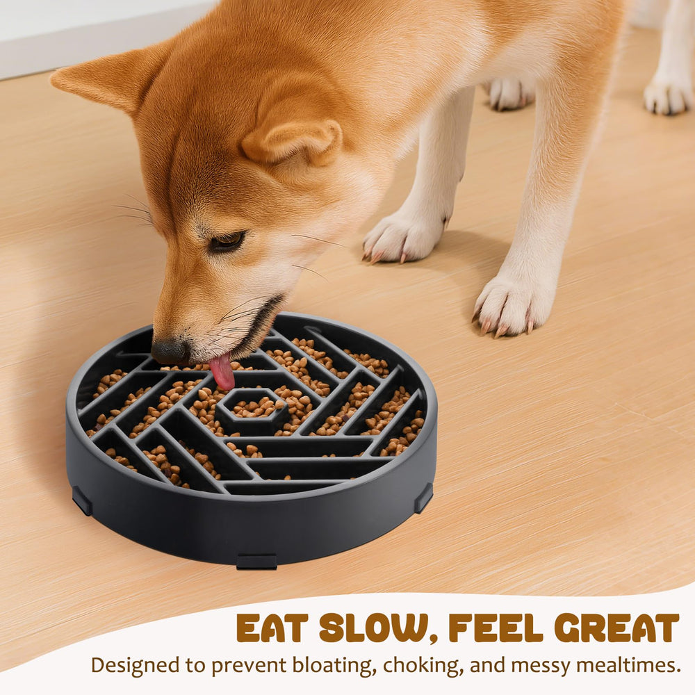 WHIPPY slow feeder gray 9.64-inch diameter supports generous meals