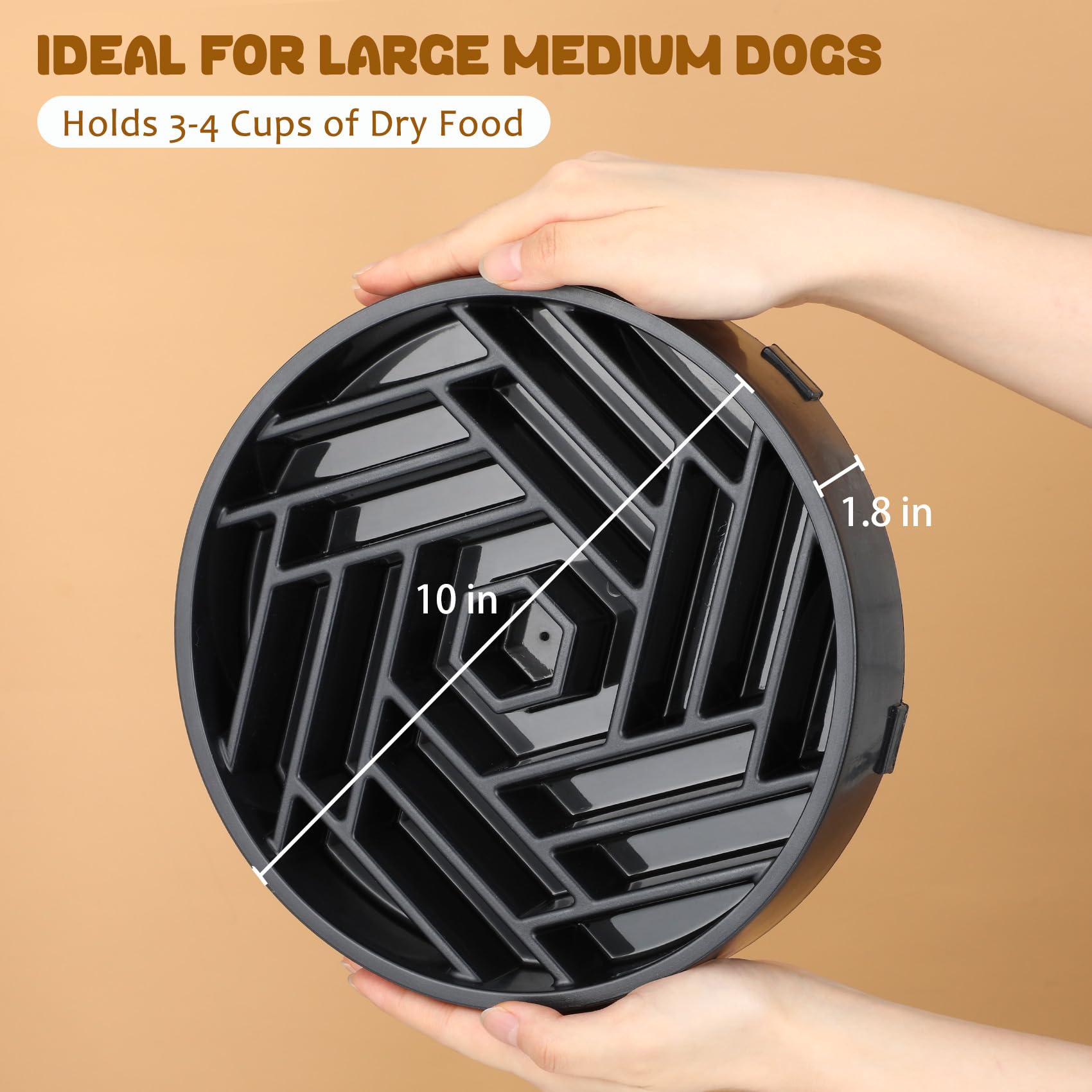 WHIPPY slow feeder gray dishwasher-safe top rack for easy cleaning