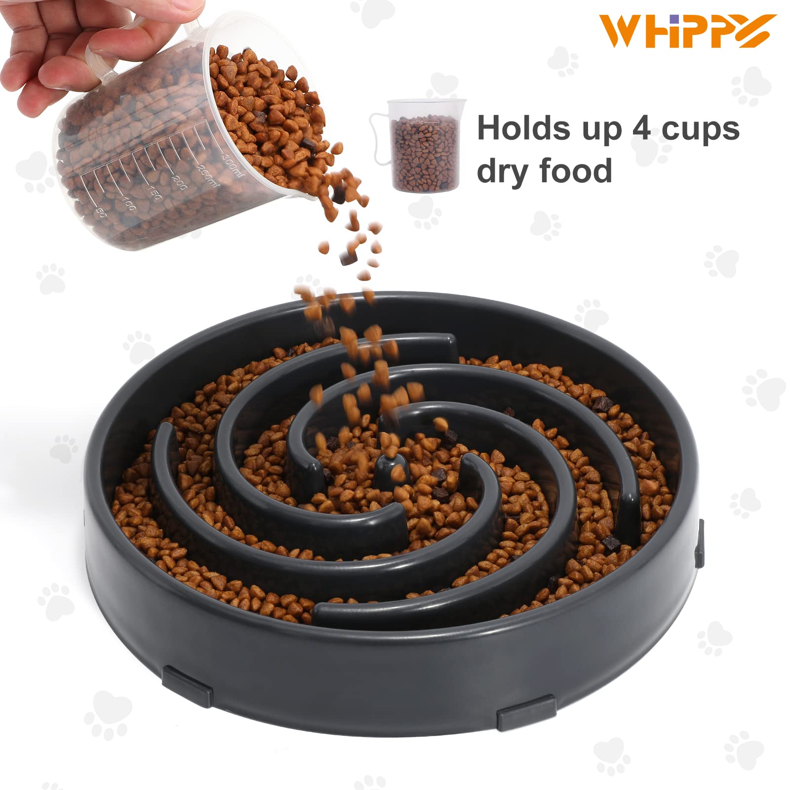 WHIPPY Maze pattern closeup showcases engaging maze design for slower meals
