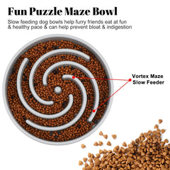 WHIPPY Slow Feeder maze pattern close-up highlighting interactive design that slows meals.