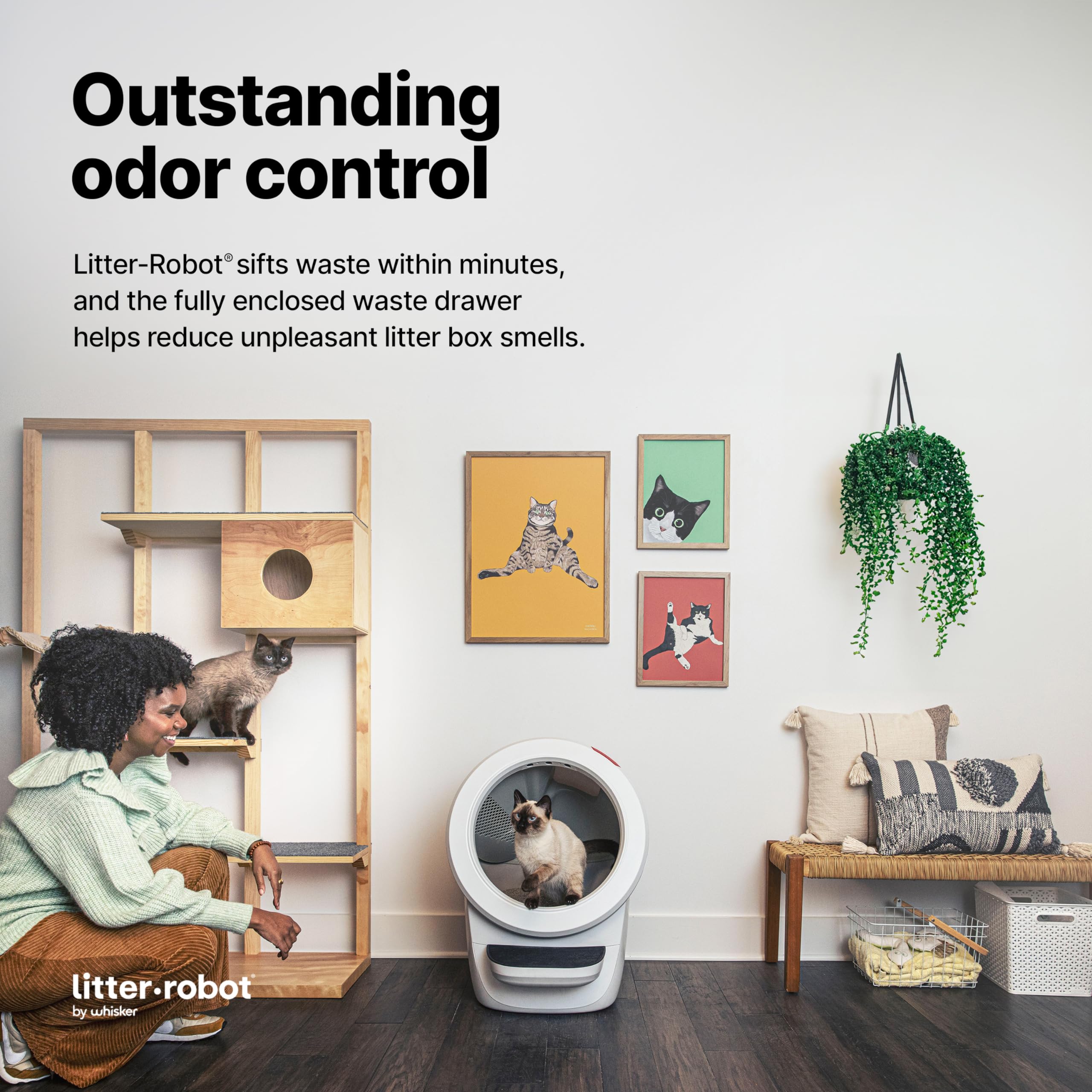 Whisker filter pads in use promote a fresher, scent-free home.