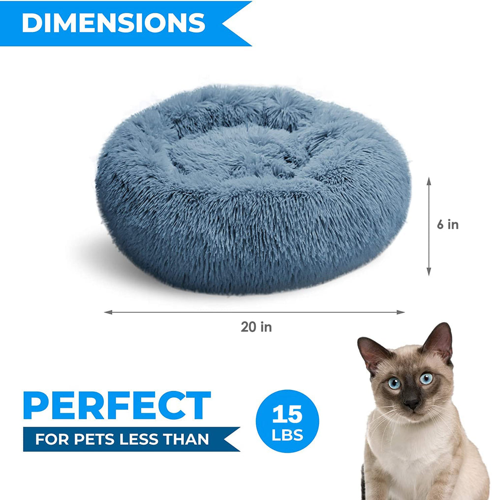 Whiskers & Friends cat bed outer rim supports head and neck comfort for restful sleep.