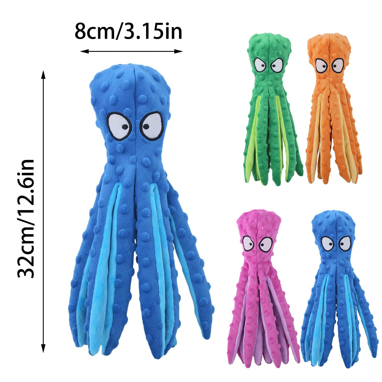 Whiskerspot octopus dog toy suitable for dogs of all sizes