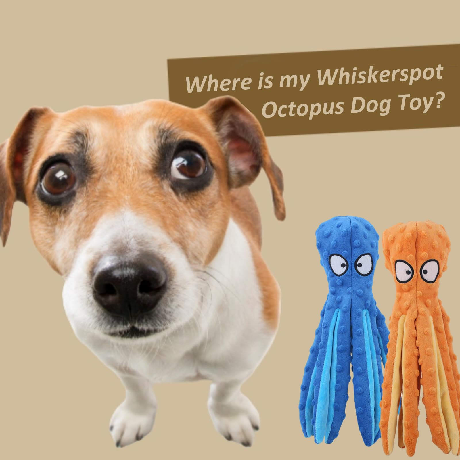 Whiskerspot octopus dog toy may promote dental health through chewing