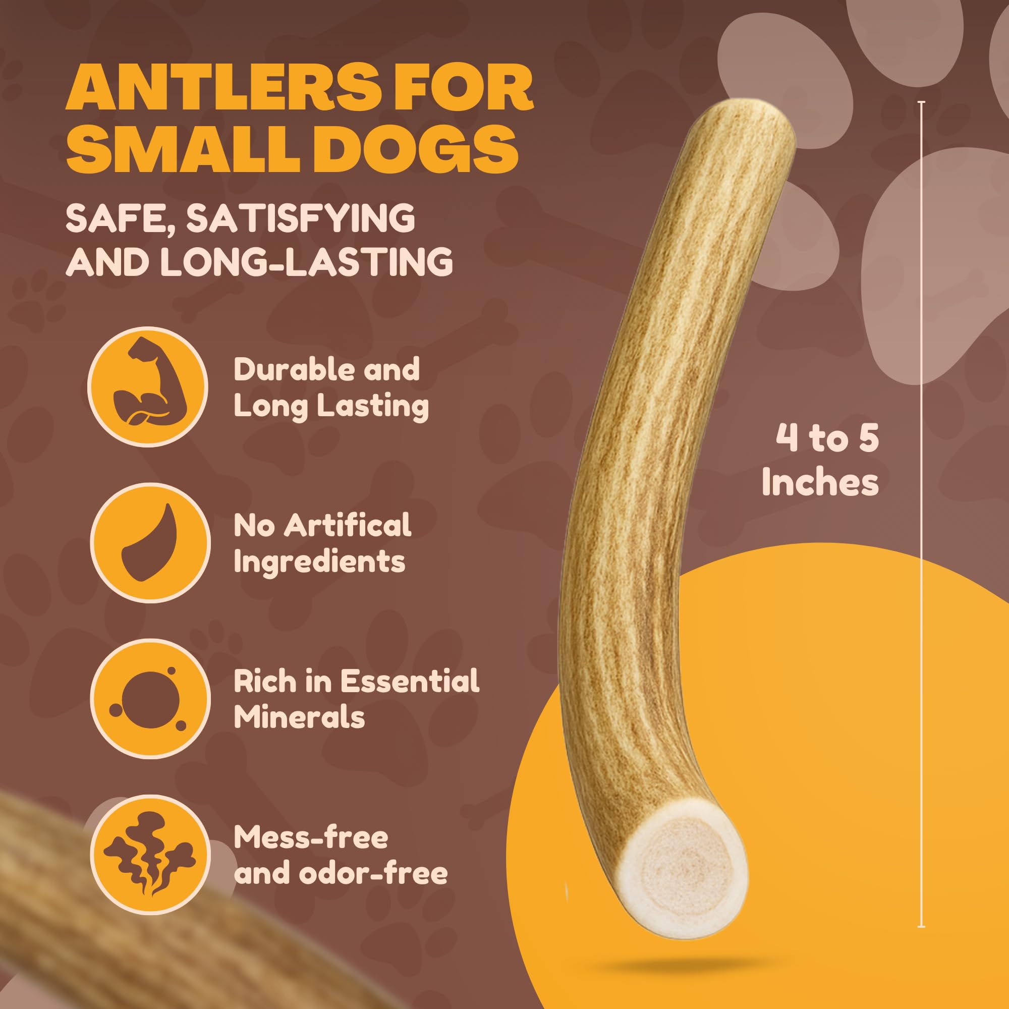 WhiteTail Naturals odorless, mess-free chew suitable for indoor use