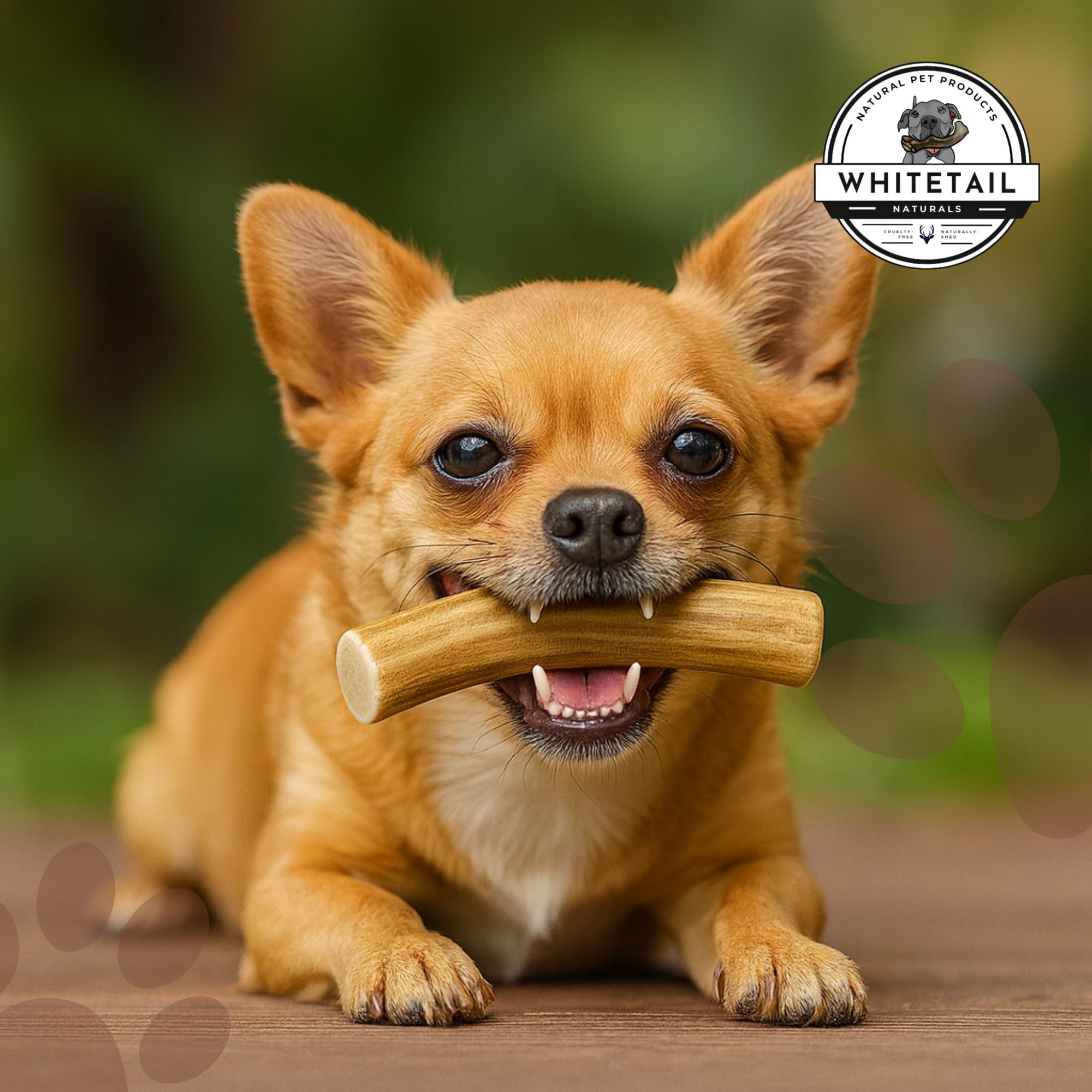 WhiteTail Naturals sanded edges emphasize safety during chewing sessions